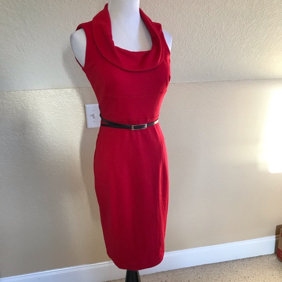 White House Black Market Dresses & Skirts - NWT White House Black Market Red Draped Neck Dress